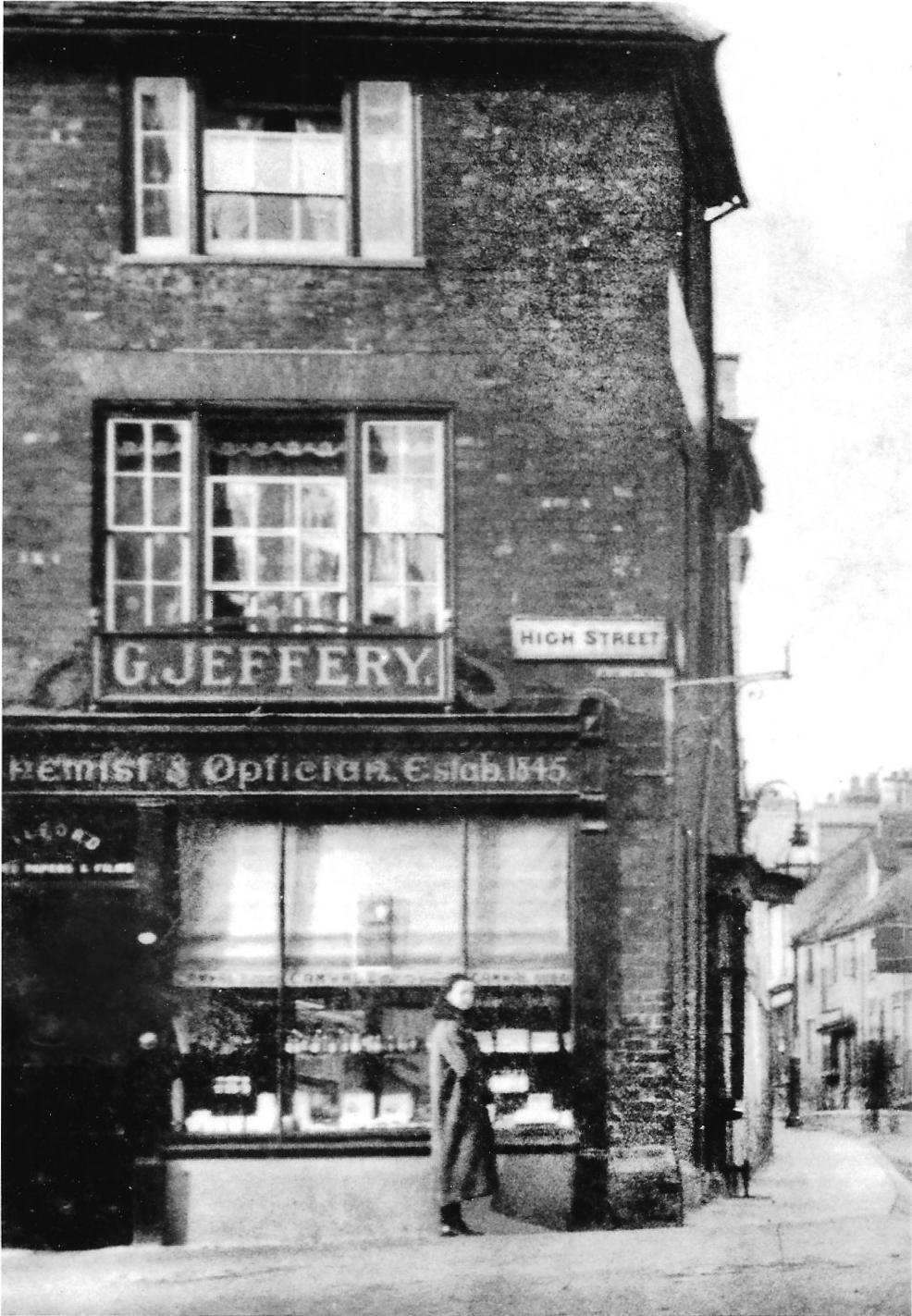 Jeffrey Chemist corner of High St and Akeman St